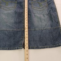 Defuze USA Brand Women's Blue Denim Front Zipper Skirt Stretch Size 22 Waist 42" image 6