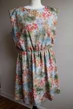 Gabby Skye 14 Multicolor Floral Fit &amp; Flare High Neck Tank Dress - £14.99 GBP