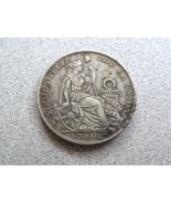 Coin 1895 Peru South America Silver Un Sol - £29.90 GBP