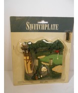 Figi VINTAGE GOLF Handpainted 3D Golf Theme Double Switchplate Cover NOS - $248.22 MXN