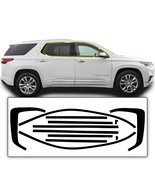 Fit Chevy Traverse 18-23 Window Side Chrome Delete Cover Decal Blackout ... - £55.74 GBP