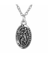 ST. CHRISTOPHER NECKLACE 17&quot; Chain Catholic Saint Pendant Charm Pray Pro... - $6.85 CAD