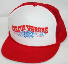 Vintage 90s Circus Vargas Elephant Mesh Snapback Trucker Hat Cap Rope Bill - £23.63 GBP