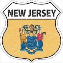 New Jersey State Flag Highway Shield Metal Sign HS-138 - £22.34 GBP