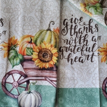 Kitchen Linens Set, 6pc, Give Thanks with a Grateful Heart, Sunflowers Pumpkins image 8