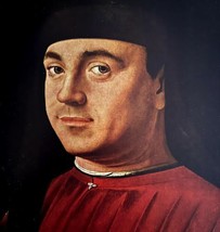 Portrait Of A Man Red #2 Antonello Da Messina 1955 Colorplate Art Print LGBin1A - $39.99