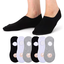6 Pk Mens Cotton Foot Cover Socks No Show Non Slip Footies Invisible Lin... - £18.75 GBP