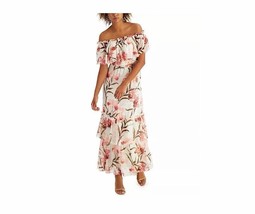 INC Womens XXL Elizabeth Garden White Pink Gold Floral Maxi Dress NWT AW63 - £39.01 GBP