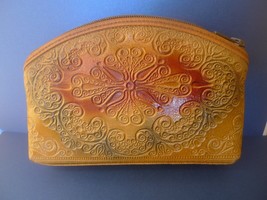 Vintage Women Accessories Soviet Latvia USSR Riga Leather Purse Pouch Wallet Bag - £27.68 GBP