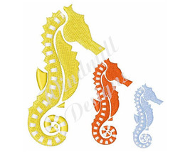 Seahorses - machine embroidery design - £2.78 GBP