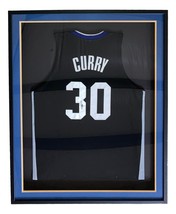 Stephen Curry Signé Encadré Personnalisé Noir Pro Style Basketball Jerse... - £659.07 GBP