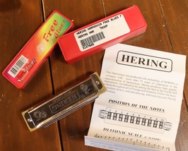 Hering Harmonica Free Blues F 10 holes with box and instructions. - £39.19 GBP