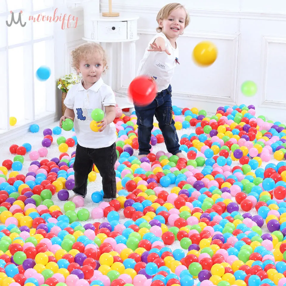 10pcs Kids Toy Balls Colorful Ocean Ball Soft Plastic Eco-Friendly Water Pool - £7.88 GBP