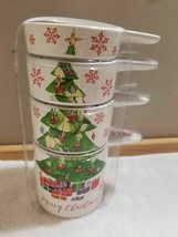 NEW Christmas Stackable Measuring Cups Christmas Tree Free Shipping - £23.35 GBP