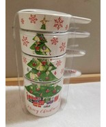 NEW Christmas Stackable Measuring Cups Christmas Tree Free Shipping - £23.60 GBP