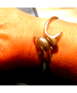 Awesome~Vintage Dolphin Silver Bracelet - $395.16 MXN