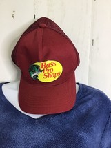 Bass Pro Shops Cardinal Red Printed Logo Trucker Mesh Hat Snapback Closu... - £7.47 GBP