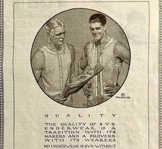 1920 BVD Underwear New York Advertisement Clothing Ephemera Circle - $14.49