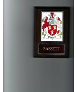BASSETT COAT OF ARMS PLAQUE FAMILY CREST GENEALOGY ASK FOR YOUR NAME - £3.10 GBP