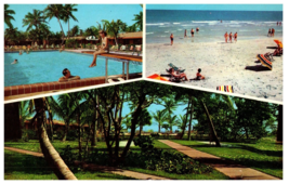 Silver Sands Oceanfront Motel Miami Florida Postcard Posted 1966 - £5.20 GBP