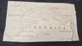 1 Cyrenaic Map Benghazi Libya Tobruk Cutout Courier of the 1940s-
show o... - $13.04