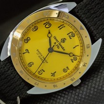 Mechanical Henri Sandoz &amp; Fils Vintage Swiss Mens Yellow Watch 566a-a299888-6 - £19.60 GBP
