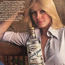 Tequila Sauza Vtg 1977 Print Ad Pretty Blonde Lady - £7.77 GBP