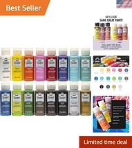 Durable Gloss Finish Acrylic Paint Set - 16 Non-Toxic Colors for Every P... - $60.50