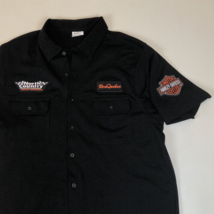 Harley Davidson Black Button Front Employee Genuine Workwear Shirt Mens ... - £23.18 GBP