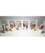Six Antique Limoges W.G. &amp; Co France Gold Trim Floral Fruit Design Cups ... - $54.63 CAD