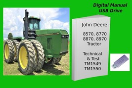 John Deere 8570 8770 8870 8970 Tractor Tests &amp; Technical Manual Set See Desc. - £33.43 GBP