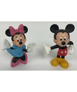 Vintage Disney Mini Figures Figurine Cake Toppers Minnie Mouse &amp; Mickey ... - $23.00 CAD