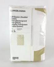 Ikea GLANSBLOMMA Full/Queen Duvet Cover w/ 2 Pillowcases White/Light Bei... - £47.54 GBP