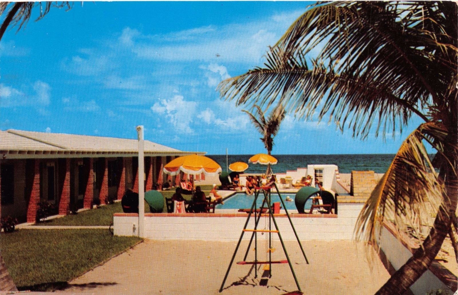 Primary image for PALM BEACH FL~SINGER ISLAND~SAND DUNE APARTMENTS~165 OCEAN AVE POSTCARD 1956