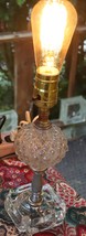 Vintage working small glass lamp without shade or bulb - £31.56 GBP