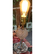 Vintage working small glass lamp without shade or bulb - £32.01 GBP