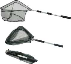 Fishing Landing Net with Telescoping Pole Handle, Fishing Net Freshwater for Kid - £16.16 GBP