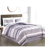 Lanwood Home Bedding Collection Austin Stripe / Solid Reversible 8 Pc. F... - $55.94