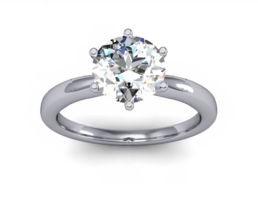 2Ct Solitaire Round D/VVS Simulated Diamond Eternity Bridal Wedding Ring Set - £65.47 GBP