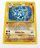 Pokemon 8/102 Machamp Base Set Holo Rare 1st Edition (LP) Fast Free Ship... - $59.39