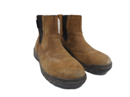 CATERPILLAR Women&#39;s Slip-On Abbey Steel Toe CSA Work Boots Brown Size 7M - £53.47 GBP