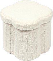B Fsobeiialeo Storage Ottoman Cube, Flowers Shaped Ottomans With Storage... - $38.99