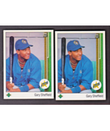 1989 Gary Sheffield #13 UD Upper Deck Rookie Brewers Lot Of 2 NM-MT - £6.92 GBP