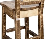 Montana Woodworks Homestead Collection Counter Height Barstool with Wolf... - $670.99