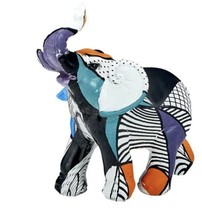 Elephant figure with geometric designs (wf) - £54.52 GBP