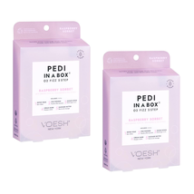 (2) VOESH Pedi in a Box O2 Fizz, Raspberry Sorbet, Detoxifying Spa Pedicure 