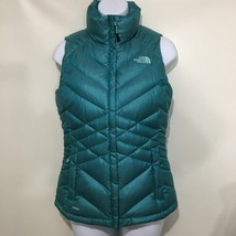 The North Face 550 XS Teal Green-Blue Down Puffer Vest - £40.37 GBP