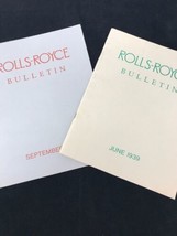 June 1939 &amp; September 1937  ROLLS ROYCE BULLETIN 1972-73 RROC REPRINT - £9.28 GBP