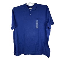 Harbor Bay Men&#39;s Big &amp; Tall Short Sleeved Polo Shirt Size 5XLT Blue - £14.76 GBP