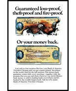 1970 Bank of America Travelers Cheques Checks Vintage Print Ad Vacation ... - $10.97